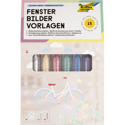 folia Fensterbilder-Vorlagen "BLOOM & GROW" - Premium