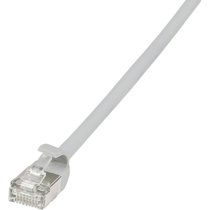 LogiLink Patchkabel Ultraflex, Kat. 6A, U/FTP, 0,3 m, grau