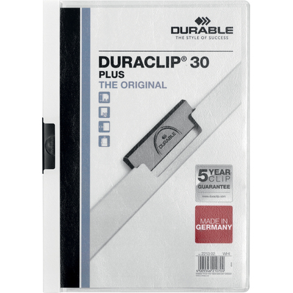 DURABLE Prsentations-Klemmhefter DURACLIP 30 PLUS, A4, wei