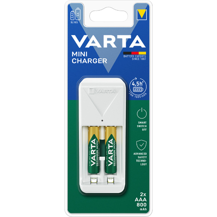 VARTA Ladegert Mini Charger, wei, bestckt AAA