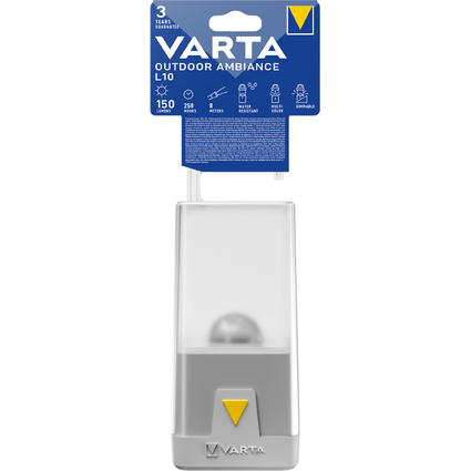 VARTA Campingleuchte "Outdoor Ambiance Lantern L10", grau