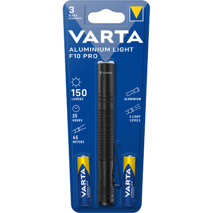 VARTA Taschenlampe Aluminium Light F10 Pro, schwarz