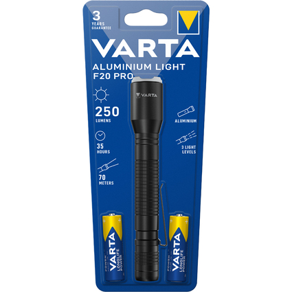 VARTA Taschenlampe Aluminium Light F20 Pro, schwarz