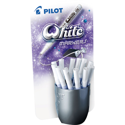 PILOT Permanent-Marker Super Color, wei, 24er Display