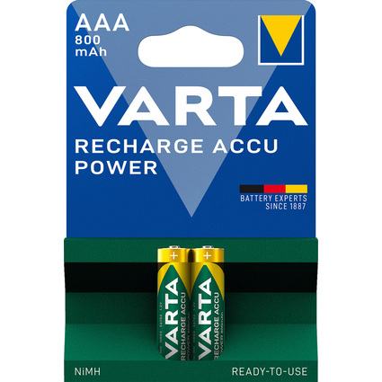 VARTA NiMH Akku "Rechargeable Accu", Micro (AAA), 800 mAh