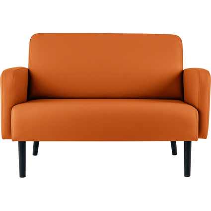 PAPERFLOW 2-Sitzer Sofa LISBOA, Kunstlederbezug, orange