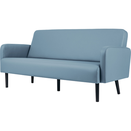 PAPERFLOW 3-Sitzer Sofa LISBOA, Kunstlederbezug, blau