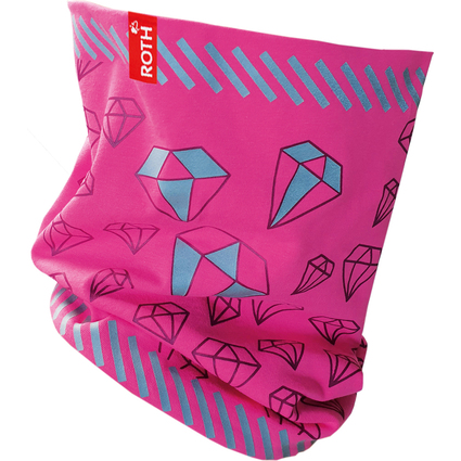 ROTH Kinder-Jersey-Schlauchschal ReflActions "Diamant", pink