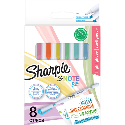 Sharpie Kreativ-Marker S-NOTE DUO, 8er Blisterkarte