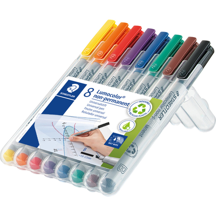 STAEDTLER Lumocolor NonPermanent-Marker 312B, 8er Etui