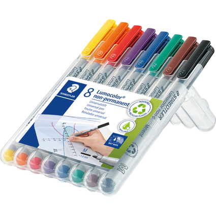 STAEDTLER Lumocolor NonPermanent-Marker 315M, 8er Etui