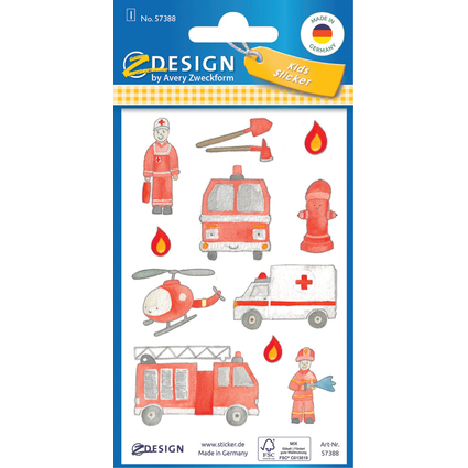 AVERY Zweckform ZDesign KIDS Papier-Sticker, rot