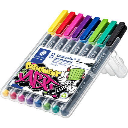 STAEDTLER Lumocolor Permanent-Marker 317M, 8er Etui