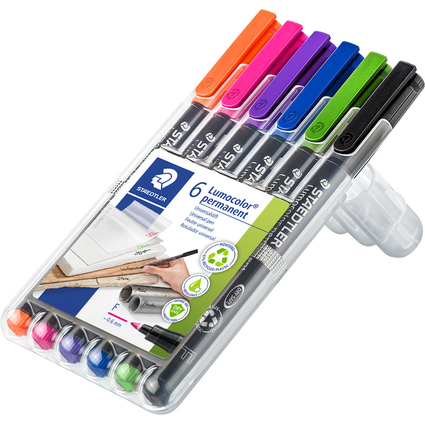 STAEDTLER Lumocolor Permanent-Marker 318F, 6er Etui