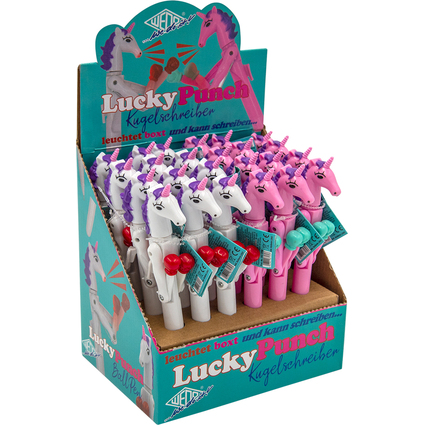 WEDO Einhorn-Kugelschreiber "Lucky Punch", 24er Display