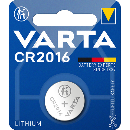 VARTA Lithium Knopfzelle "Professional Electronics", CR2016