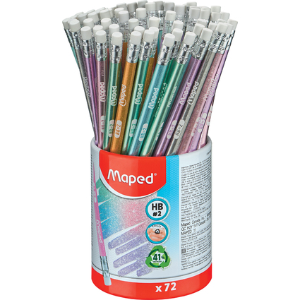 Maped Bleistift GLITTER, HB, 72er Kcher