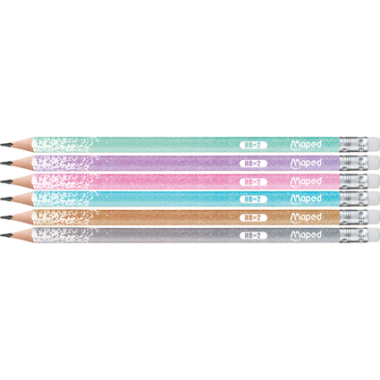 Maped Bleistift GLITTER, mit Radierer, HB