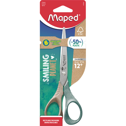 Maped Schere SMILING PLANET, rund, 160 mm, fr Linkshnder