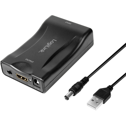 LogiLink Scart - HDMI Video-Konverter, schwarz