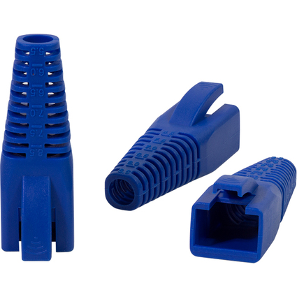 LogiLink Knickschutztlle fr RJ45 Stecker, krzbar, blau