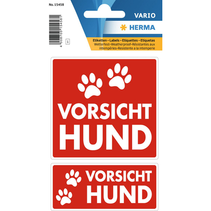 HERMA Hinweisetiketten "Vorsicht Hund"