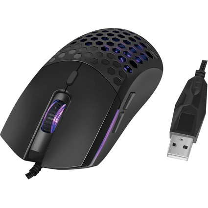 LogiLink Optische Gaming Maus, kabelgebunden, schwarz