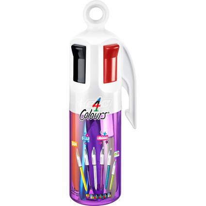 BIC Druckkugelschreiber 4 Colours Kollektion, 6er Kcher