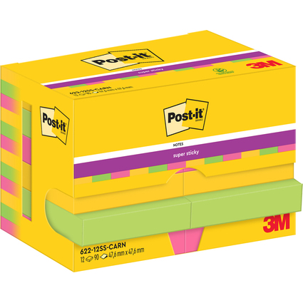 Post-it Super Sticky Notes Haftnotizen, 47,6 x 47,6 mm