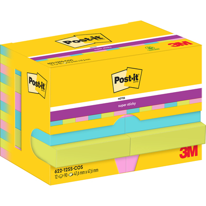 Post-it Super Sticky Notes Haftnotizen, 47,6 x 47,6 mm