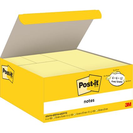 Post-it Notes Haftnotizen, Vorteilspack, gelb