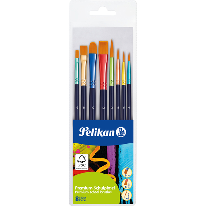 Pelikan Pinsel-Set Premium, 8-teilig, sortiert