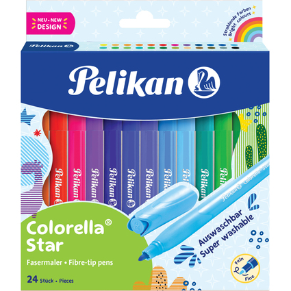 Pelikan Fasermaler colorella star, 24er Kartonetui