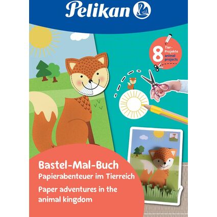 Pelikan Bastel- und Ausmalbuch "Tierreich", DIN A4