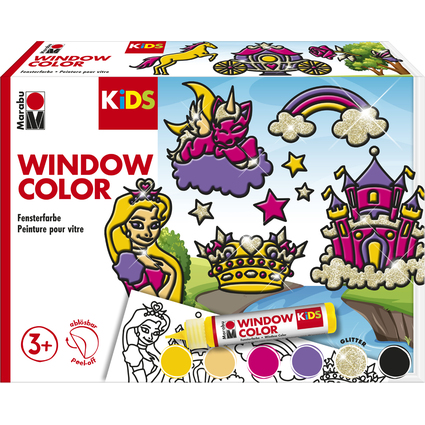 Marabu KiDS Window Color-Set "Prinzessin", 6 x 25 ml