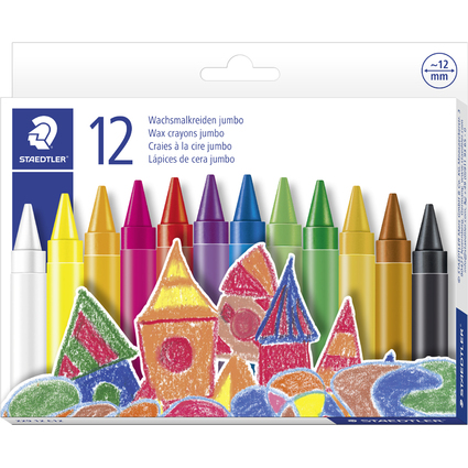 STAEDTLER Wachsmalkreide jumbo, 12er Kartonetu