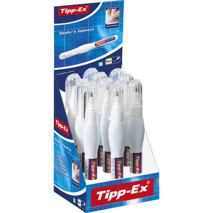 Tipp-Ex Korrekturstift "Shake'n Squeeze", wei, 10er Display