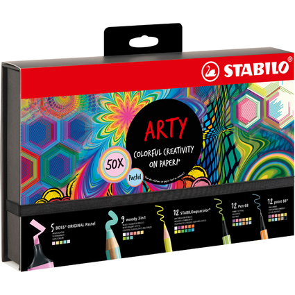 STABILO Kreativ-Set "ARTY" Pastel, 50er Box