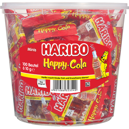 HARIBO Fruchtgummi HAPPY COLA Minis, in Runddose