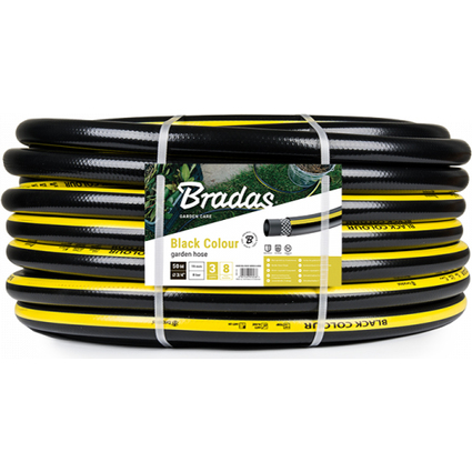 Bradas Gartenschlauch CARAT, 3/4", schwarz/gelb, 50 m