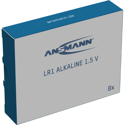 ANSMANN Alkaline Batterie LR1, 1,5 Volt, 8er Pack