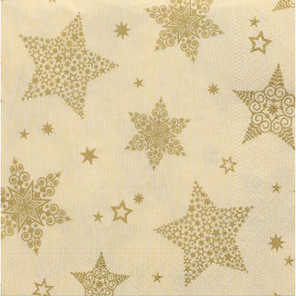 PAPSTAR Weihnachts-Motivservietten "Christmas Shine", creme