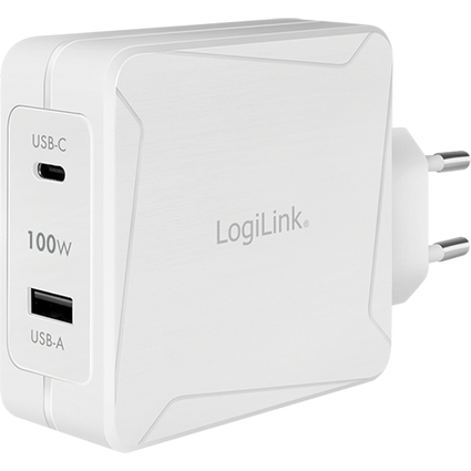 LogiLink USB-Steckdosenadapter, 2x USB, wei, 100 Watt