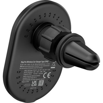 VARTA Ladegert Mag Pro Wireless Car Charger, schwarz