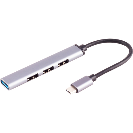 shiverpeaks BASIC-S USB-C 3.0 Hub, 4-fach, ALU, slim