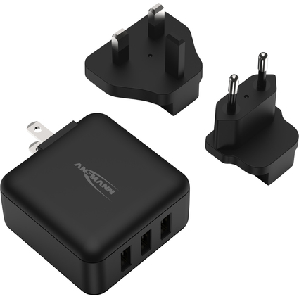 ANSMANN USB-Ladegert Travel Charger TC315, 3x USB-A