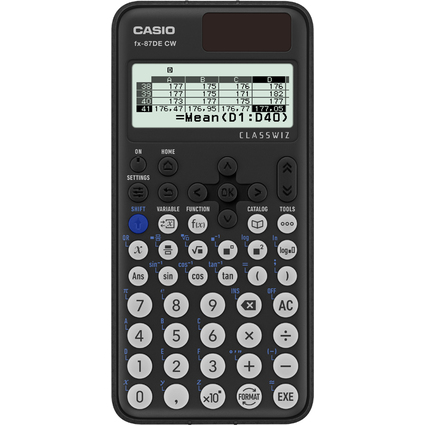 CASIO Schulrechner FX-87DE CW, Solar-/Batteriebetrieb