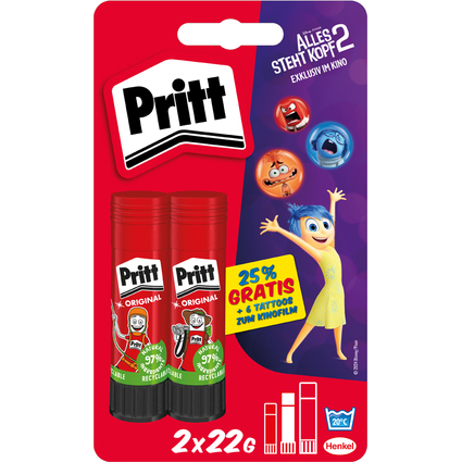 Pritt Klebestift BTS 2024 "Alles steht Kopf 2, 2 x 22 g