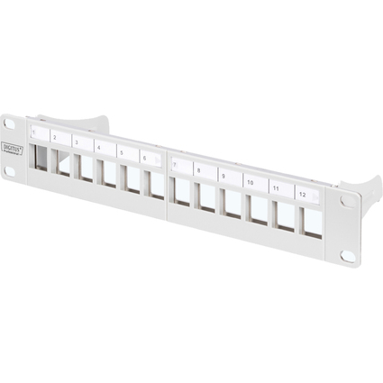 DIGITUS 10" Modular Patch Panel, 12 Ports, lichtgrau