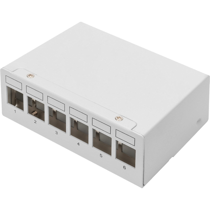 DIGITUS Desktop Modular Patch Panel, 6-Ports, lichtgrau